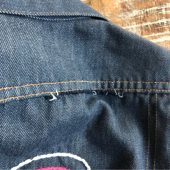 Vintage 70s Levi’s orange tab kids embroidered denim jean jacket